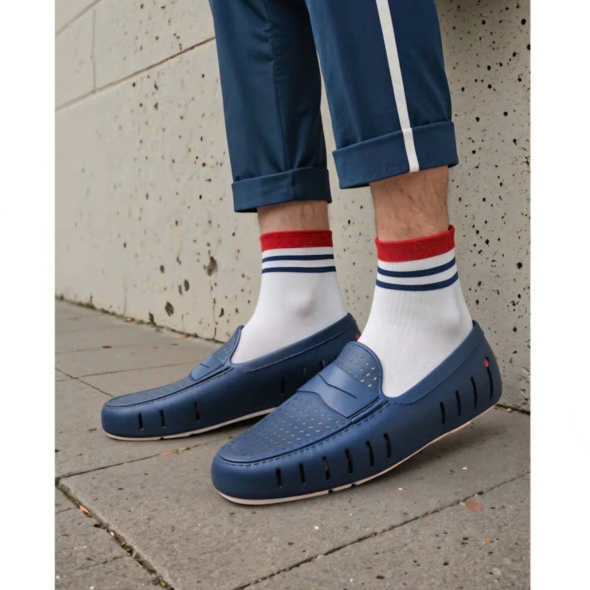 Giày Mọi Floafers DP Navy/White