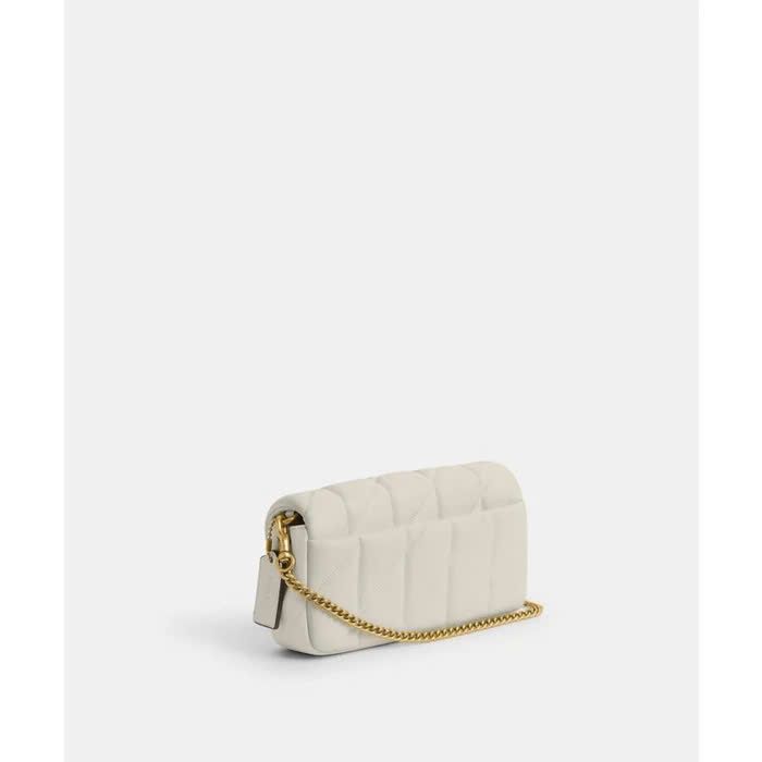 Túi Coach Tabby Shoulder 20 Quilting DS White/Gold - 20x10x8cm