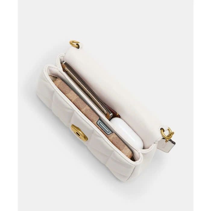 Túi Coach Tabby Shoulder 20 Quilting DS White/Gold - 20x10x8cm