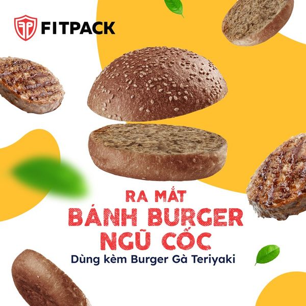 Vỏ bánh BURGER nguyên cám, bánh mì nguyên cám healthy eatclean