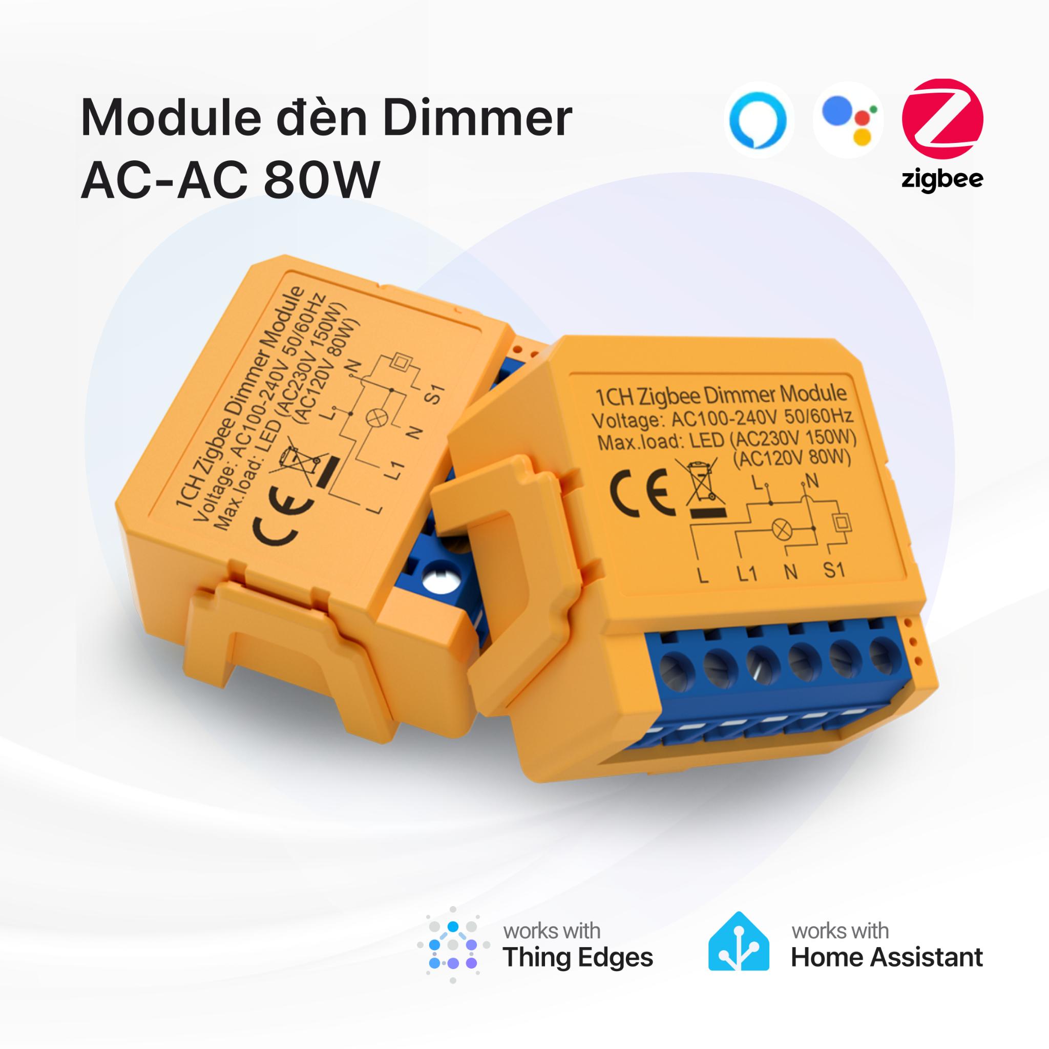 Module Dimmer Đèn AC-AC 80W