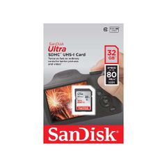 Thẻ nhớ SD Sandisk Ultra 32G 80MB/s - 100MB/s