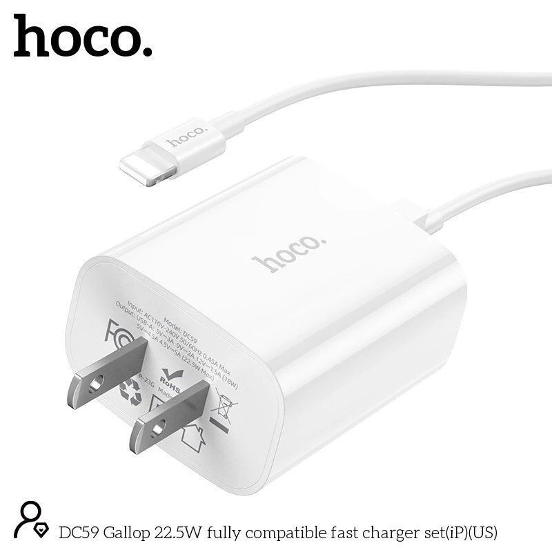 Bộ sạc Lightning Hoco DC59 22.5W