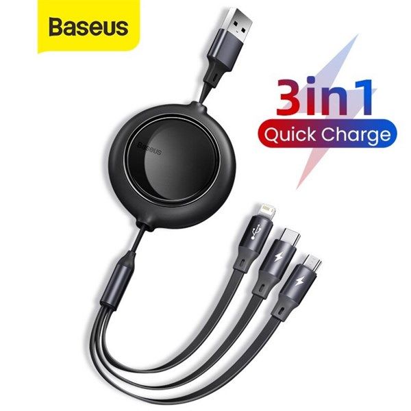 Cáp Baseus Gdenloop 3 in 1