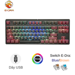 ** Bàn phím cơ EDra EK387 RGB Dark Warrior