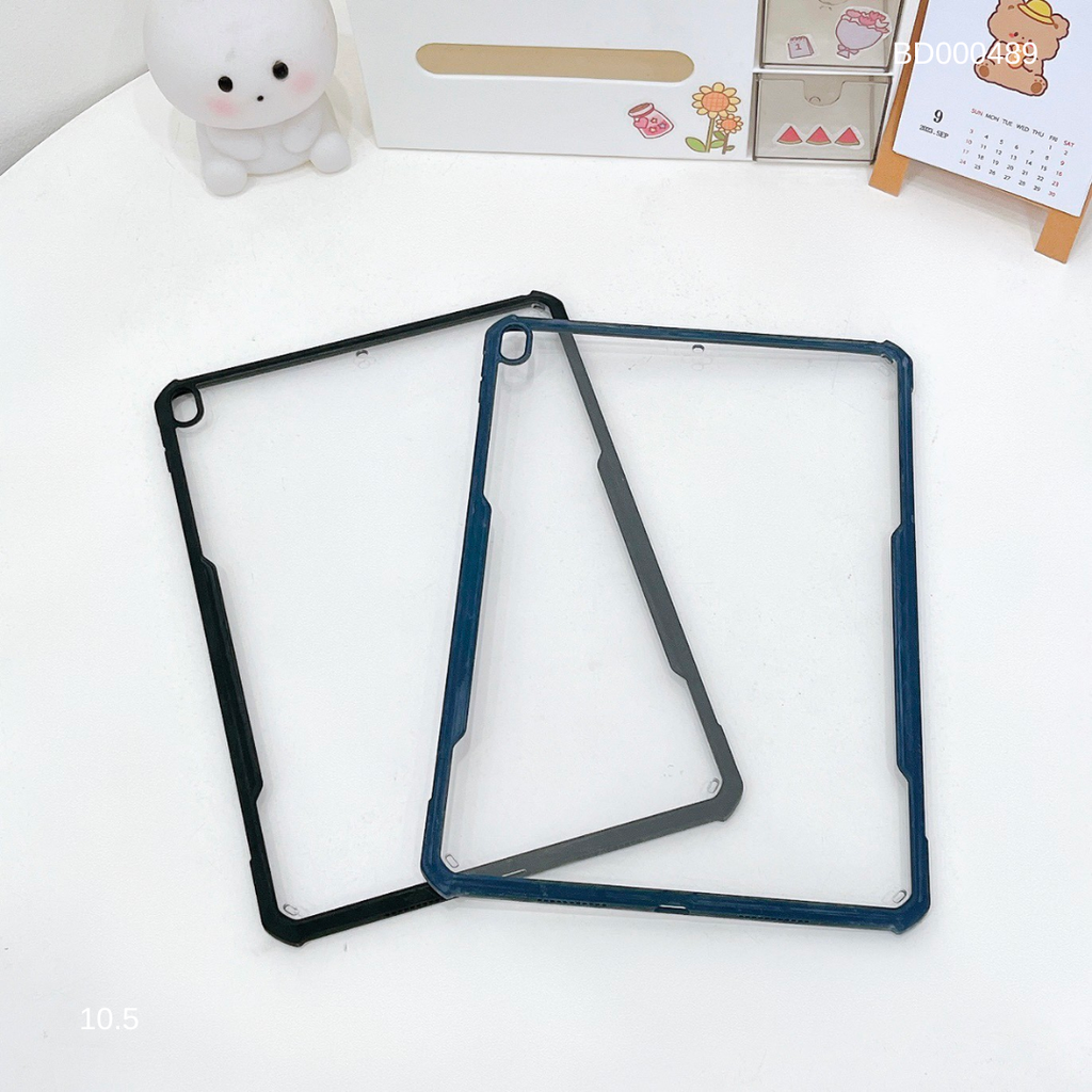 ** Ốp Ipad IPad Air 3/Pro 2017, 10.5 inch Xundo lưng trong kính viền màu Chống sốc