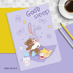 Bao da Ipad Gen 10/10.9 inch 2022 in bé ôm Gấu Good sleep