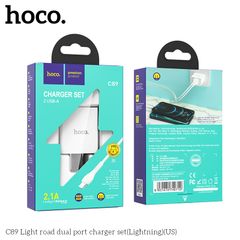 Bộ sạc lightning Hoco C89 2 cổng USB