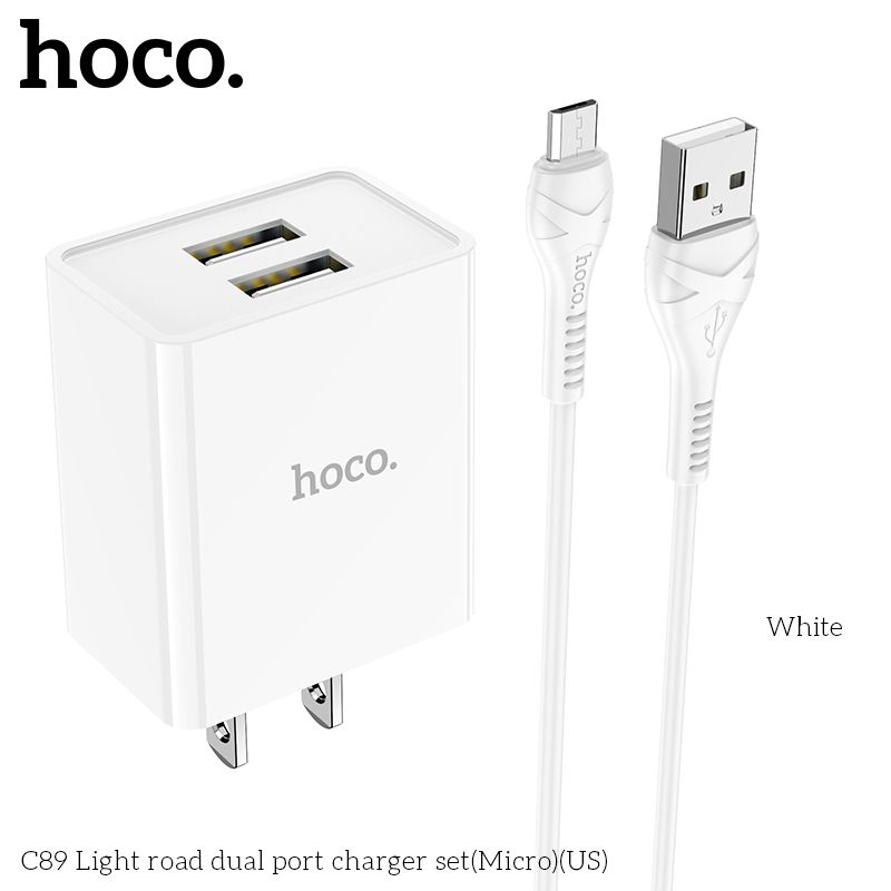 Bộ sạc Micro Hoco C89 2 cổng USB