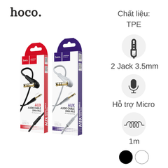 Cáp 2 đầu 3.5 có mic Hoco UPA15