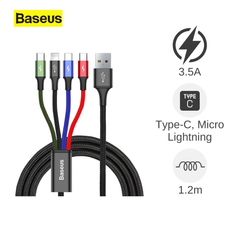 Cáp Baseus Rapid Series 4 cổng 2ip 1Micro 1Type C