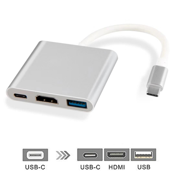 ** Cáp chuyển type c => USB 3.0+HDMI+type c