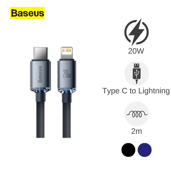 Cáp Type C to Lightning Baseus Crystal Shine 20W 2m