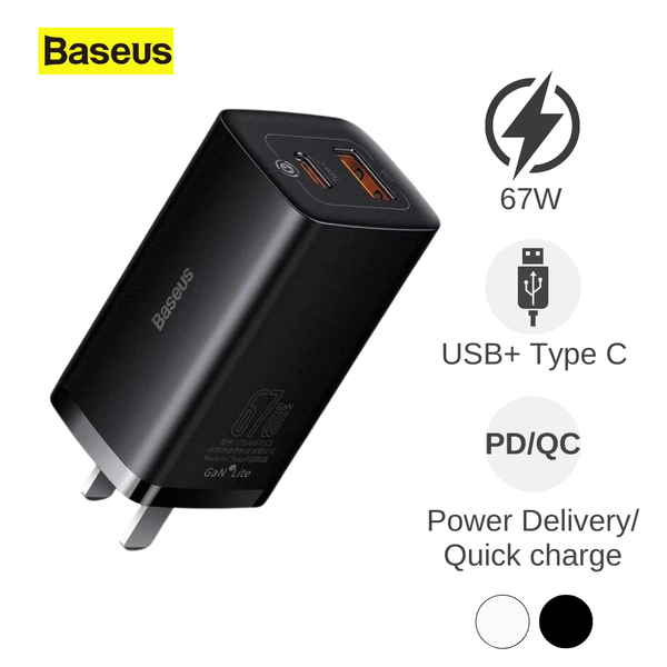 ** Cóc sạc Baseus GaN3 67W 1U 1C