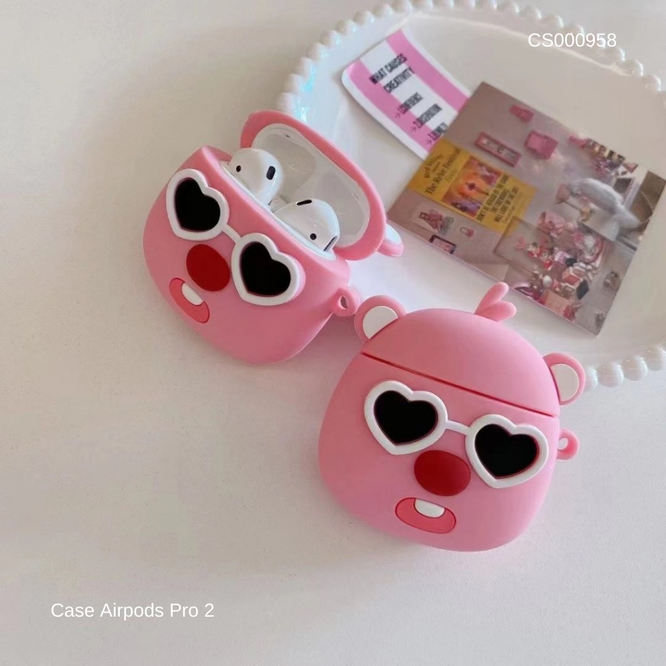 Case Airpods Pro 2 Loopy đeo kính