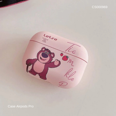 Case Airpods Pro Lotso và 2 trái dâu hồng nhạt