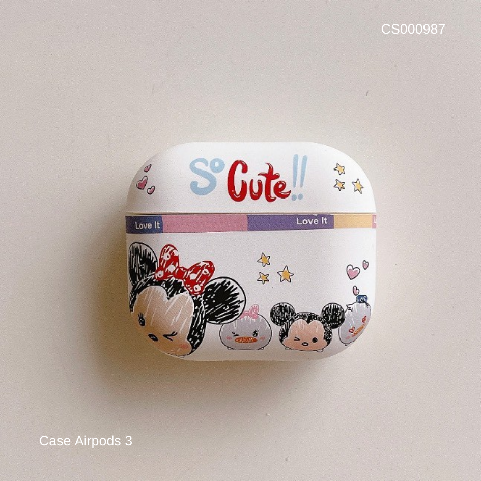 Case Airpods 3 Minnie so cute nền trắng