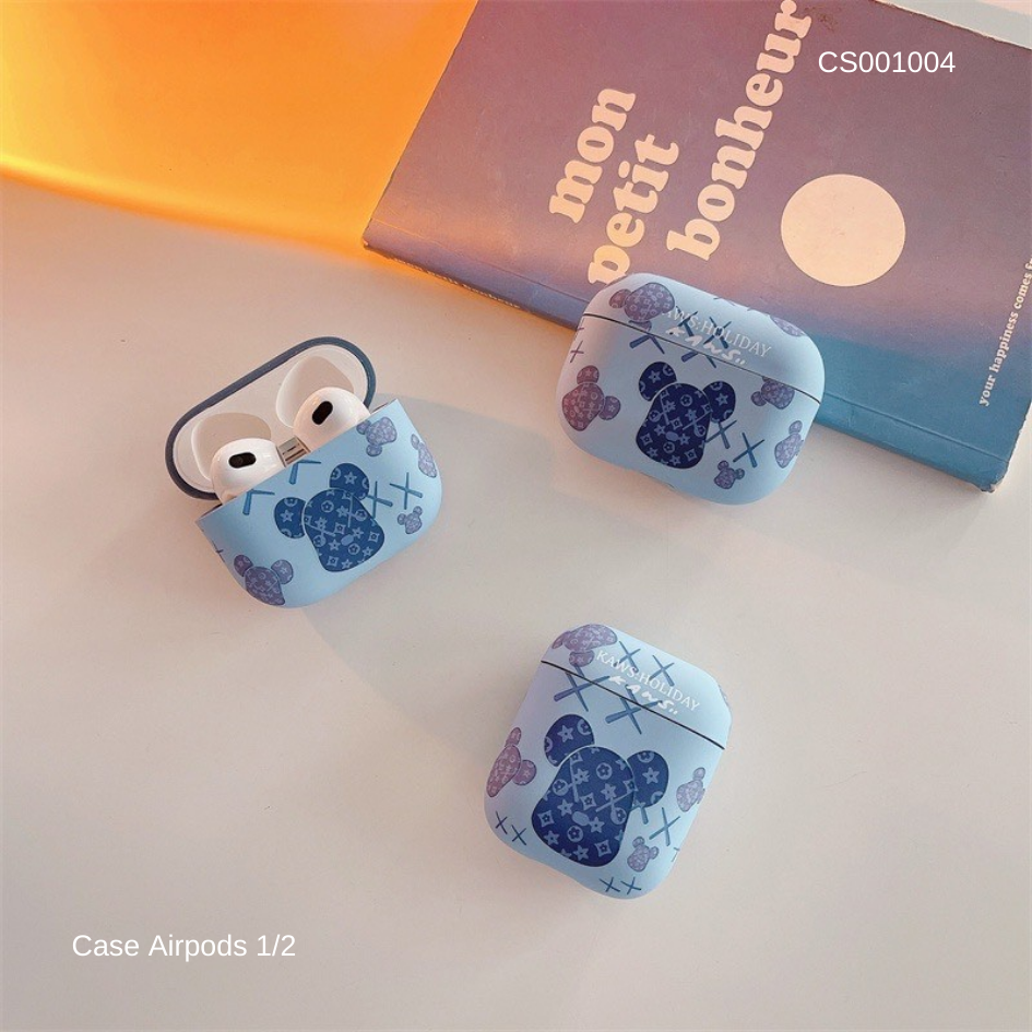 Case Airpods 1/2 KAWS Holiday xanh nhạt