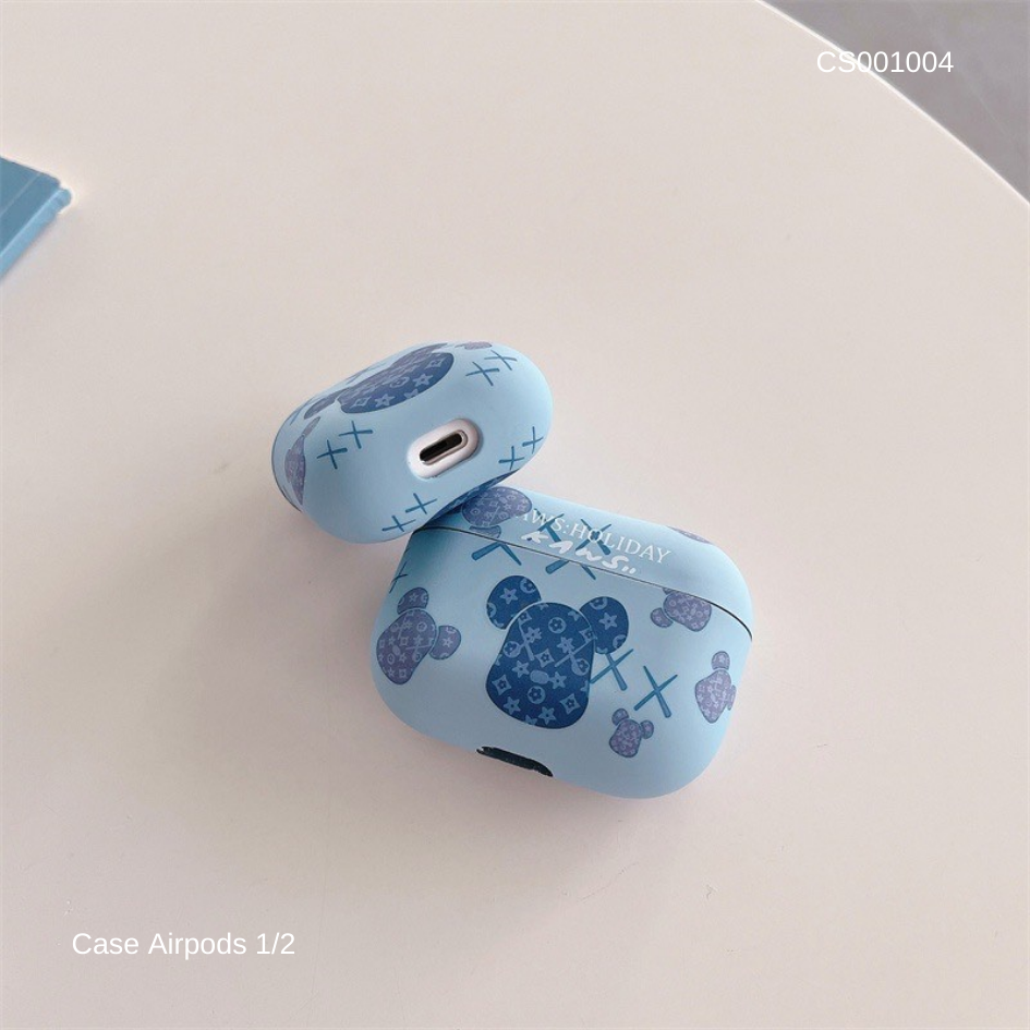 Case Airpods 1/2 KAWS Holiday xanh nhạt