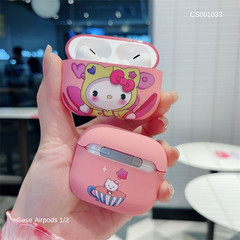 Case Airpods 1/2 hình Kitty nền hồng