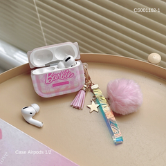 ** Case Airpods 1/2 chữ Barbie kèm tua rua bông