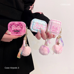 ** Case Airpods 3 chữ Barbie kèm tua rua bông