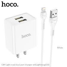 Bộ sạc lightning Hoco C89 2 cổng USB