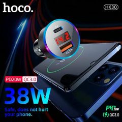 Sạc xe hơi Hoco HK30 PD 20W + QC3.0