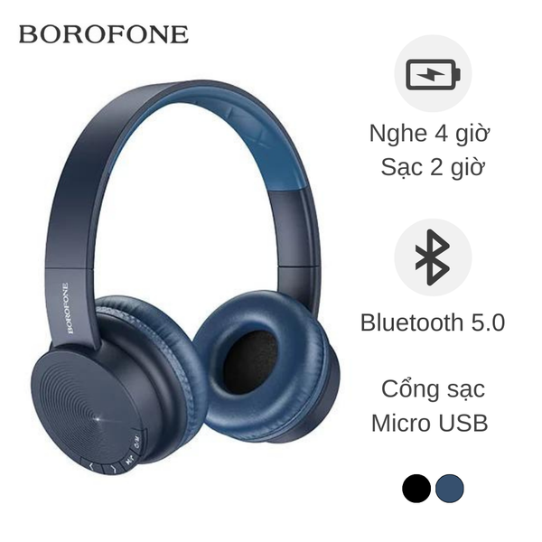 Headphone Buetooth Borofone BO11