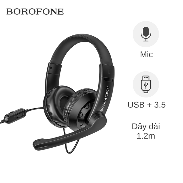 Headphone dây Gaming Borofone BO102