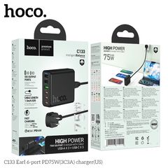 Cóc sạc Hoco C133 3U 3C 75W