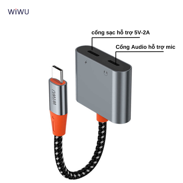 **Jack chuyển Type C to 2 Type C Wiwu LT11