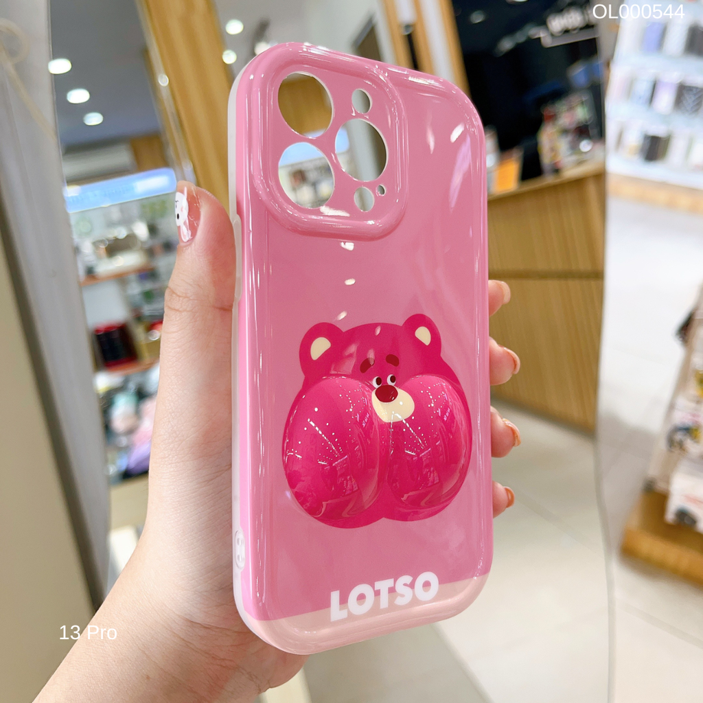 ** Ốp IP 13 Pro dẻo Lotso má phồng