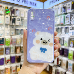 Ốp IP X hình cute vân gồ ghề tổ ong