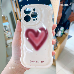 ** Ốp IP 13 Pro dẻo trái tim viền sóng Love Yourself