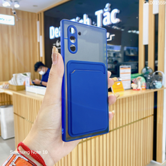 Ốp SS Note 10 lưng nhám viền màu ví card