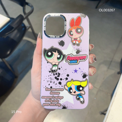 ** Ốp IP 15 Pro lưng cứng viền dẻo Powerpuff Girls