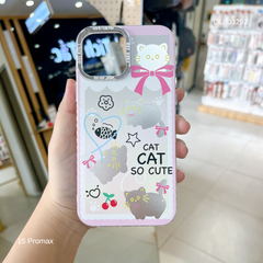 ** Ốp IP 15 Pro Max lưng cứng viền dẻo Cat so cute