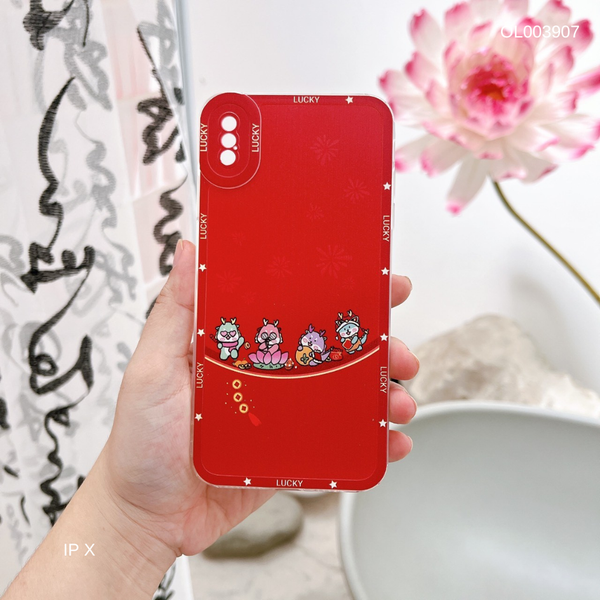 ** Ốp IP X dẻo 4 Rồng viền Lucky