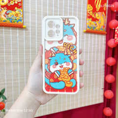 ** Ốp Xiaomi Redmi Note 12 5G dẻo in Rồng xanh ôm vàng viền nổi