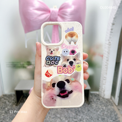 ** Ốp IP 13 Pro Max dẻo lúa mì in cute Dog