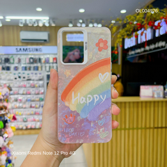 Ốp Xiaomi Redmi Note 12 Pro 4G vân đá thạch anh in Happy nice day