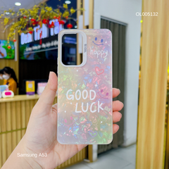 Ốp SS A53 vân đá thạch anh in Good luck