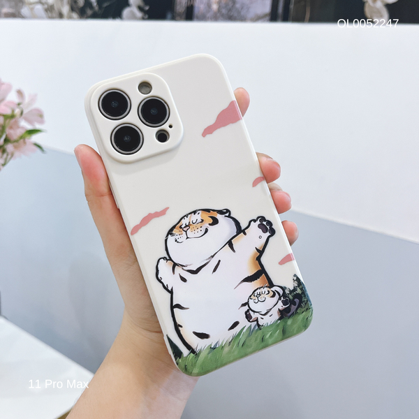 Ốp IP 11 Pro Max dẻo in Hổ mập mẹ và con