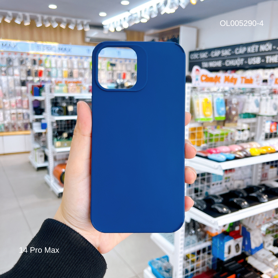 Ốp IP 14 Pro Max Silicon full màu trơn