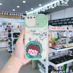 Ốp IP 7+ dẻo in Bé gái Cutie Dargon trượt camera