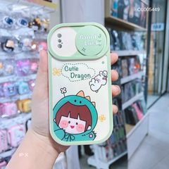 Ốp IP X dẻo in Bé gái Cutie Dargon trượt camera