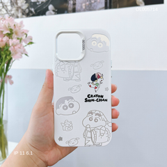 ** Ốp IP 11 6.1 lưng cứng Crayon Shin - Chan màu viền nhám