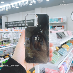 Ốp IP 11 Pro Max ánh vân sóng trơn kèm logo