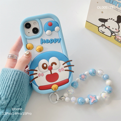 Ốp IP 13 Pro/14 Pro/15 Pro dẻo su Doraemon happy